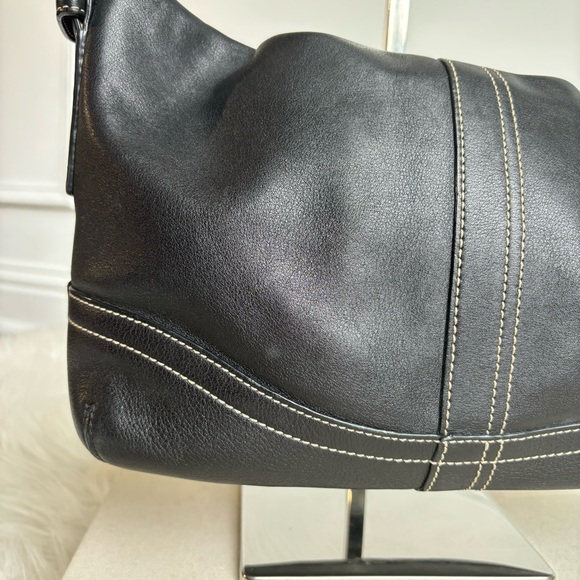 Coach Black Leather Shoulder Bag - Picture 10 of 15